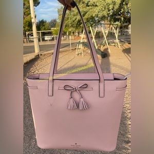 Kate Spade Pebbled Leather Medium Tote Chalk Pink